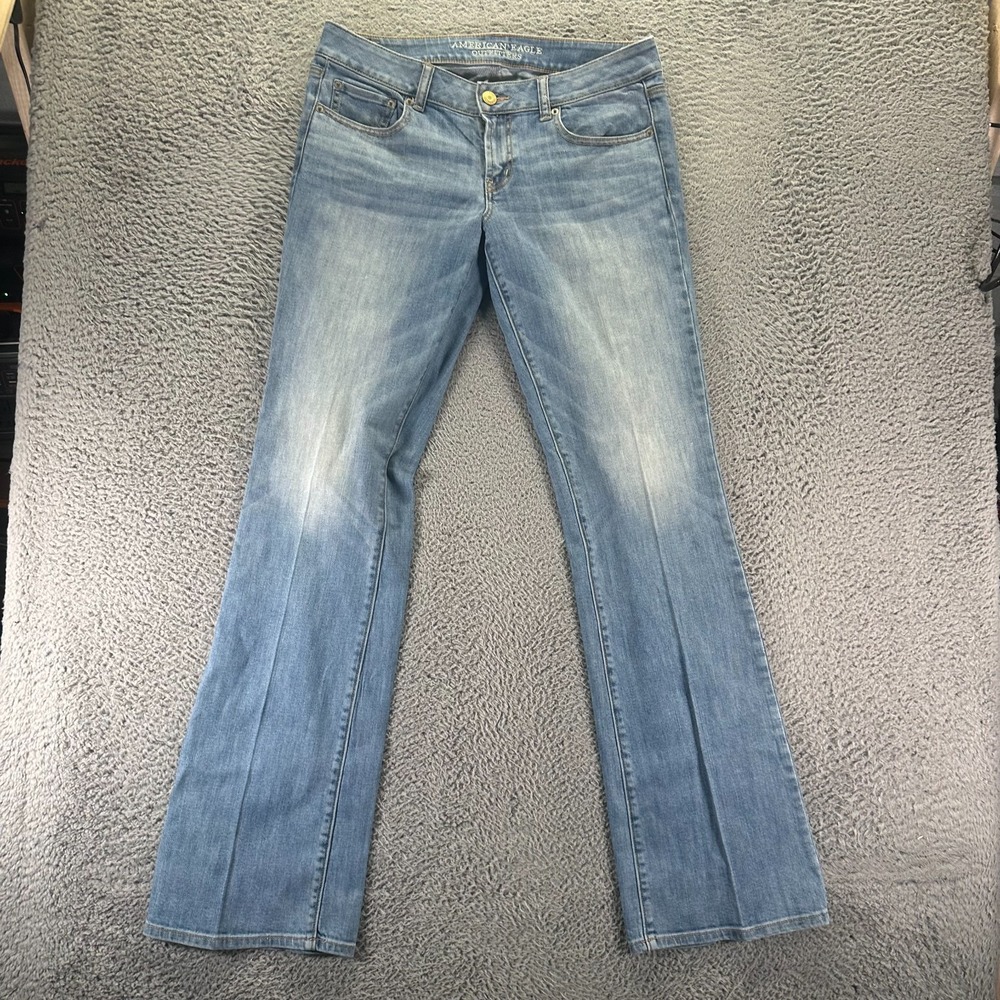 American Eagle Outfitters Jeans Women's 10 Blue Cotton Denim Boyfriend Stretch